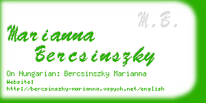 marianna bercsinszky business card